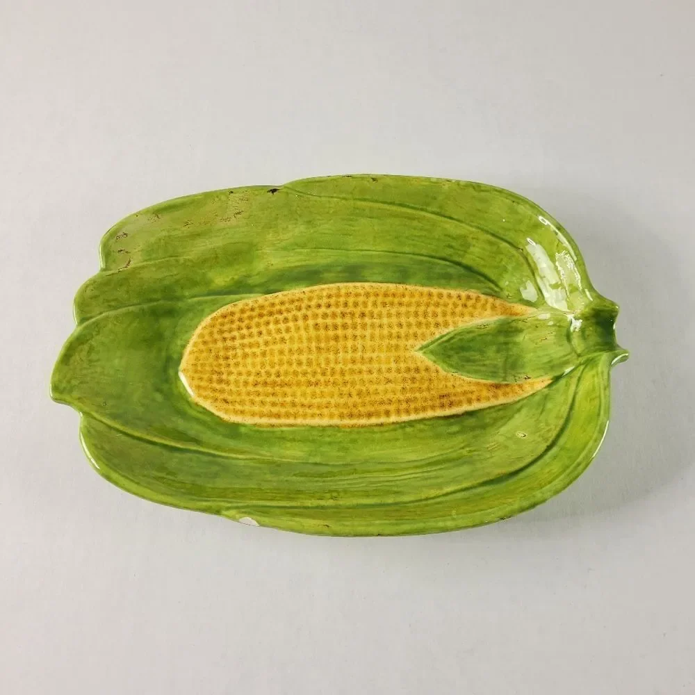 Handpainted Ceramic Corn‎ Platter